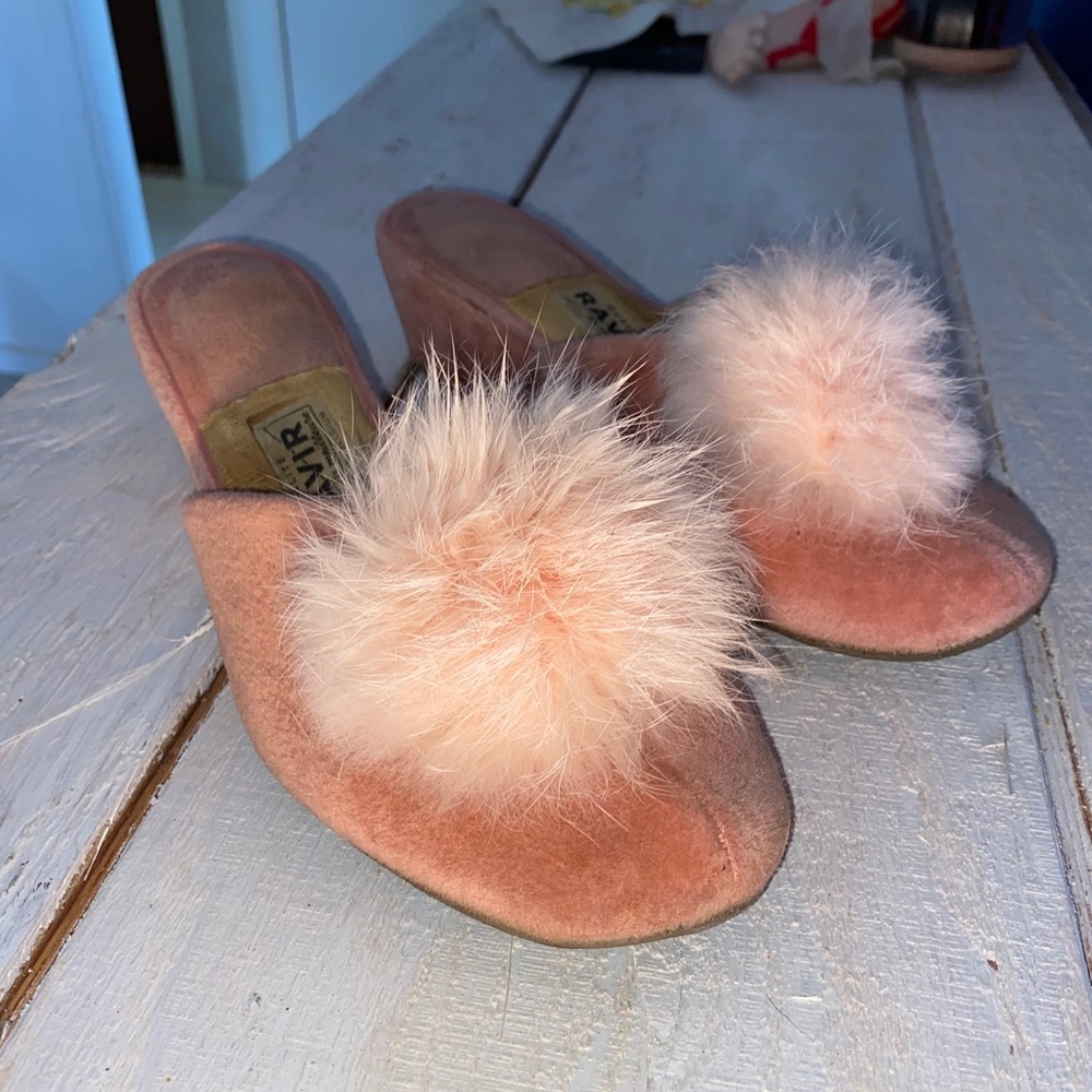 Vintage 60’s boudoir slippers